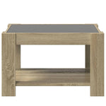 ZNTS Coffee Table with LED Sonoma Oak 73x53x45 cm Engineered Wood 847548