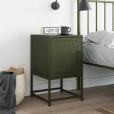 ZNTS Bedside Cabinet Olive Green 36x39x60.5 cm Steel 846454