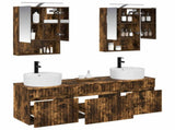 Bathroom Cabinet Set 5 pcs Smoked Oak 50 x 14.5 x 70 cm 3406603