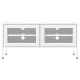 TV Cabinet White 105x35x50 cm Steel 336242