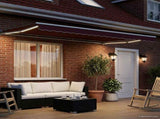 Manual Awning Frame with LEDs Burgundy and White 5 x 3.5 m 3420710
