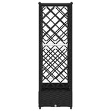 Raised Bed with Trellis and Roof Black 164 x 40 x 123 cm PP 42032546