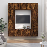8 Piece TV Cabinet Set Smoked Oak Engineered Wood 3188643