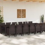 Garden Dining Set 13 pcs Brown Polt rattan 3378780