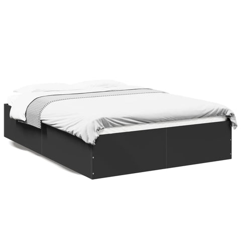 ZNTS Bed Frame without Mattress Black 120x200 cm 3281022