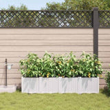 Garden Planter 4 pcs White 160 x 40 x 37.5 cm Plastic 42002915