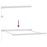 Retractable Awning Multicolour 350 x 250 cm Fabric and Metal 3330459