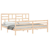 Bed Frame without Mattress 200x200 cm Solid Wood 3194916