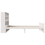 Bookcase Bed without Mattress White 90x200cm Solid Wood Pine 3322466