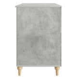 Desk with Door Concrete Grey 142.5 x 50 x 75 cm Engineered Wood 3414579