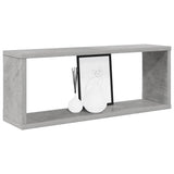 Wall Cube Shelf 4 pcs Concrete Grey 60x15x23 cm Engineered Wood 807146