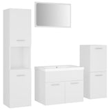 Bathroom Furniture Set White Engineered Wood 3071090