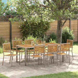 Garden Dining Set 9 pcs Grey and Brown Poly Rattan 3365445