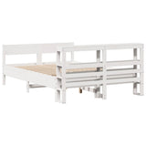 Bed Frame without Mattress White 120x190 cm Small Double Solid Wood Pine 3306205