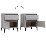 Bedside Cabinets 2 pcs Grey Sonoma 40x35x50 cm 821855