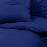 Duvet Cover Set Navy Blue 240x220 cm Cotton 136144