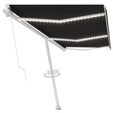 ZNTS Manual Retractable Awning with LED 600x300 cm Anthracite 3069604