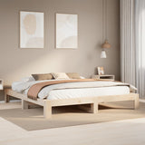 Bed Frame without Mattress 200x200 cm Solid Wood Pine 3308726