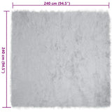 Faux Sheepskin Rug TAFALLA Grey 240 x 240 cm Polyester 42021534