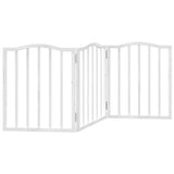 Dog Gate Foldable 3 Panels White 150 cm Poplar Wood 352212