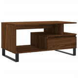 Coffee Table Brown Oak 90x49x45 cm Engineered Wood 831035