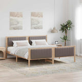 Bed frame Brown and taupe 180 x 200 cm Solid pine wood 3394306