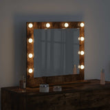 Vanity Mirror Rectangular Smoked Oak 60 x 55 x 18 cm 868289