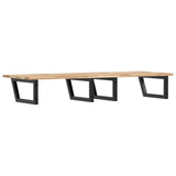 Basin Shelf Wall Mounted Steel and Solid Wood Acacia 3302795
