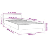 Bed Frame without Mattress Dark Grey 90x190cm Single Fabric 349888