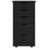 Cabinet Black 34 x 39 x 61.5 cm Solid Pine Wood 42028351