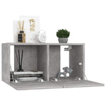 Hanging TV Cabinets 3 pcs Concrete Grey 60x30x30 cm 804522