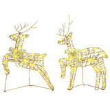 LED Reindeers with 180 LEDs 6 pcs Gold PET 3399385