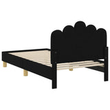 Children's Bed Frame with Headboard Black 80 x 160 cm Fabric 42011046