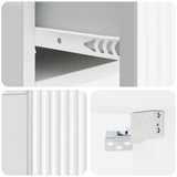 Wall-Mounted Bedside Cabinet with Drawer 2 pcs High Gloss White 898454
