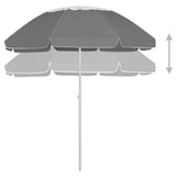 314718 Beach Parasol Anthracite 300 cm