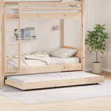Bed Frame Natural 100 x 200 cm Solid Pine Wood 873418