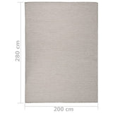 Outdoor Flatweave Rug 200x280 cm Light Grey 340784