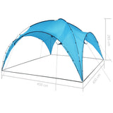 Party Tent Arch 450x450x265 cm Light Blue 91570