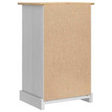 Bedside Table Corona White 53 x 39 x 84 cm Solid Pine Wood 42021190