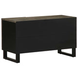 TV Cabinet Black 80x33x46 cm Solid Wood Mango 4017699