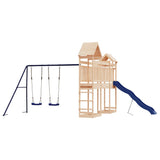 Outdoor Playset Natural Solid Pine Wood Large Durable 3156967