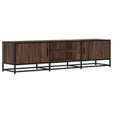 TV Cabinet Brown Oak 160x35x41 cm Engineered Wood and Metal 848848