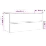 Sink Cabinet Grey Sonoma 100x38.5x45 cm Engineered Wood 815658