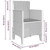 Garden Chair 2 pcs Light Grey 53 x 49 x 85 cm Polypropylene 847463