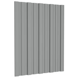 ZNTS Roof Panels 36 pcs Galvanised Steel Grey 60x45 cm 317190