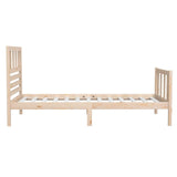 Bed Frame without Mattress Single Solid Wood 3101118
