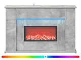 Fireplace with LED Strip Concrete 63 x 20 x 54.5 cm 8021098