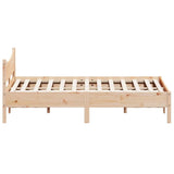 Bed Frame without Mattress 135x190 cm Double Solid Wood Pine 844745
