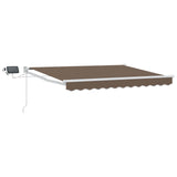 Manual Retractable Awning with LEDs Taupe 3425702