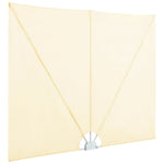 Collapsible Terrace Side Awning Cream 240x160 cm 44567